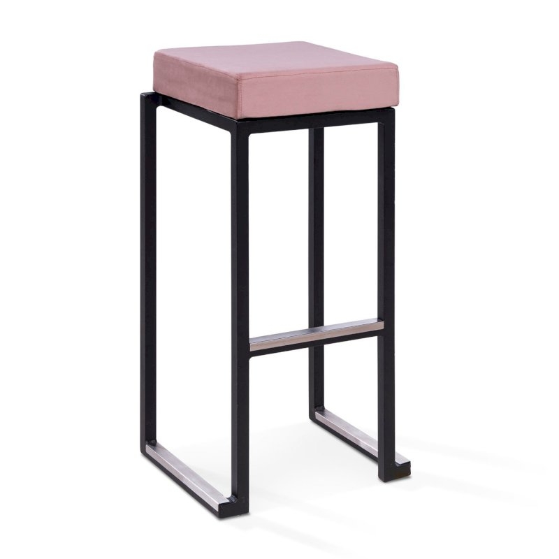 Nevada Bar Stool - Black Base Pink Pad