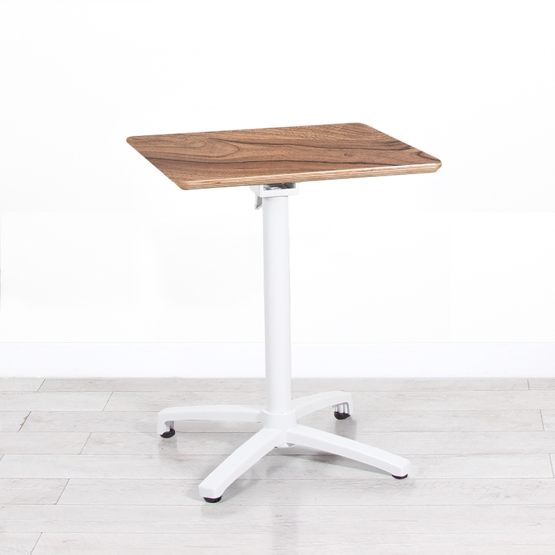 600mm Wooden Square Bistro Table - White Frame