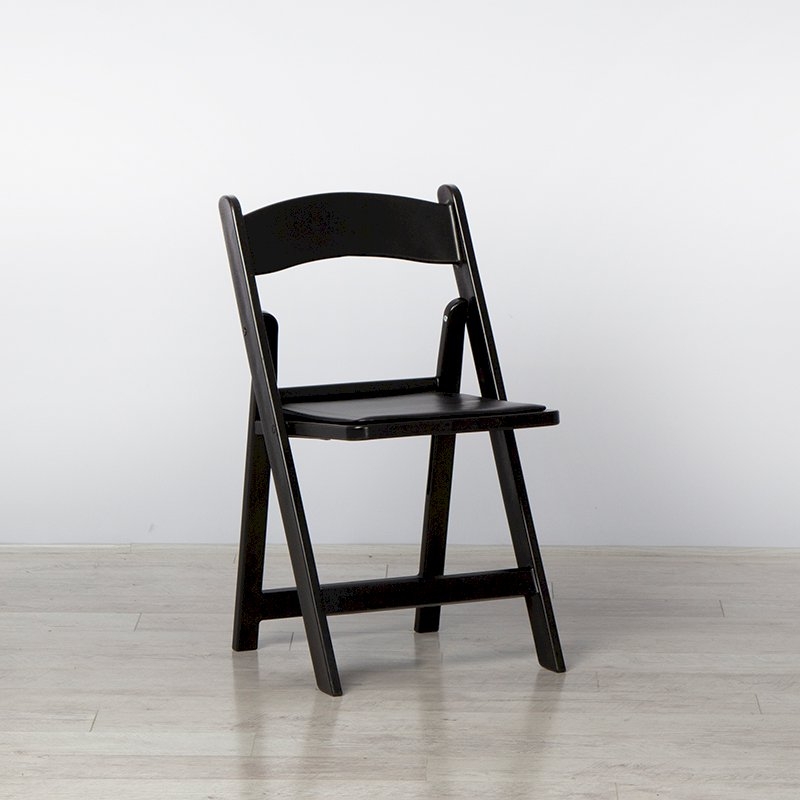 Outdoor Folding Resin Chair - Black