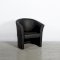 Black Leather Tub Chair