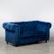 Chesterfield Fabric Sofa - Royal Blue