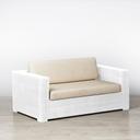 Rattan Sofa White