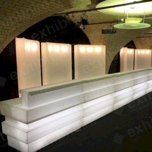 The Ped Bar is trendy and can be illuminated to impress your event guests.