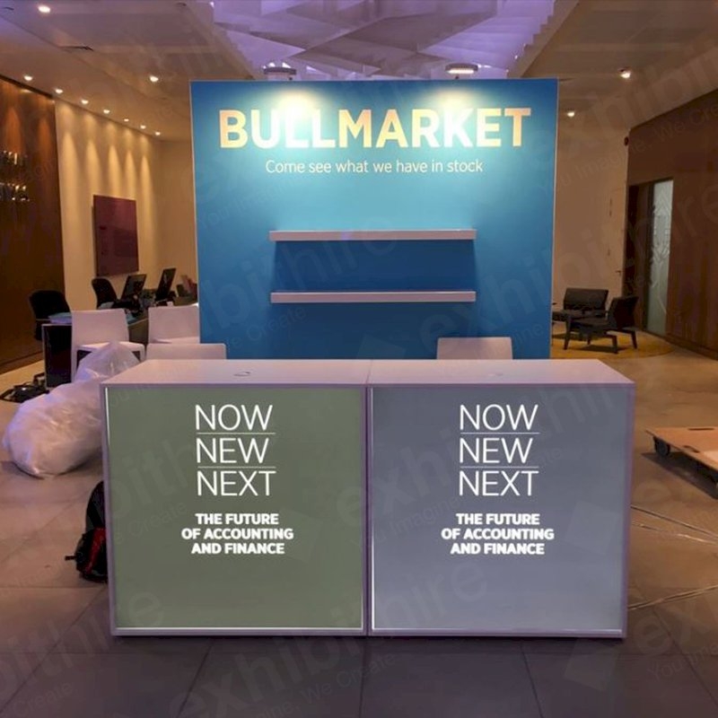 Illuminated Reception Counter White 1000 x 600 x 1000