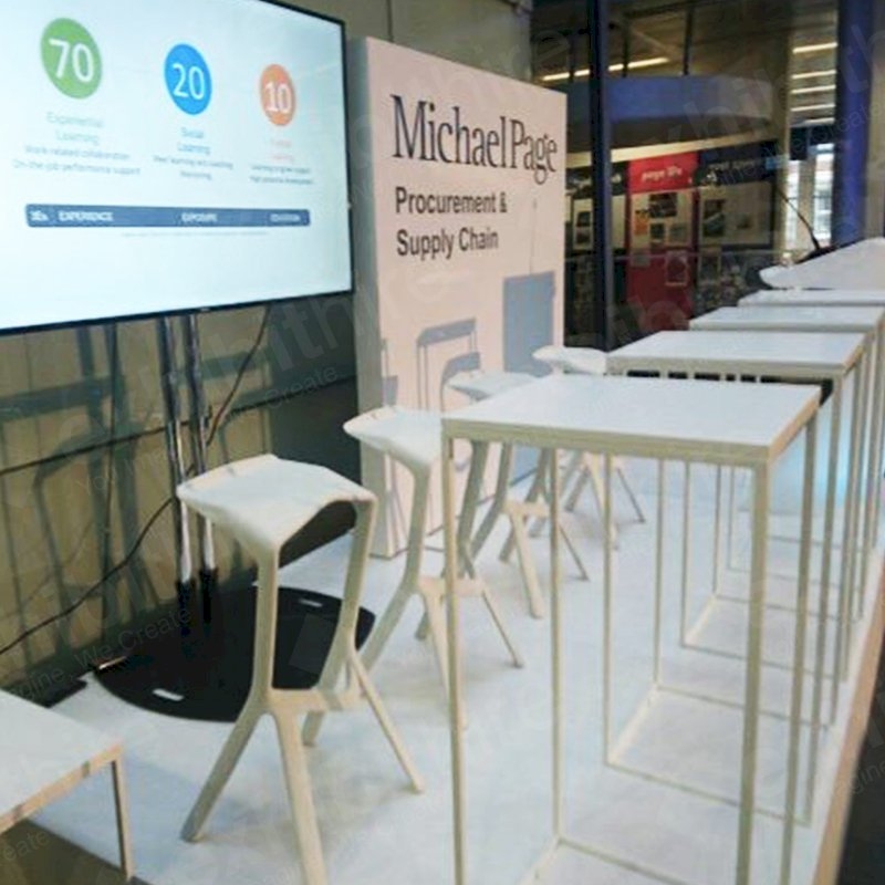 Box Frame High Table White 600 x 600 x 1020h