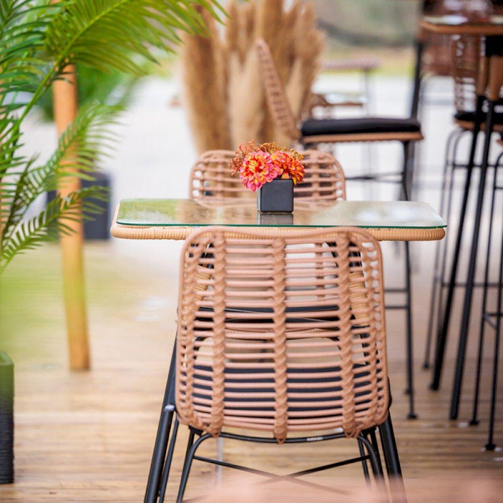 Our Miami bistro set is sure to stand out at your next outdoor event.