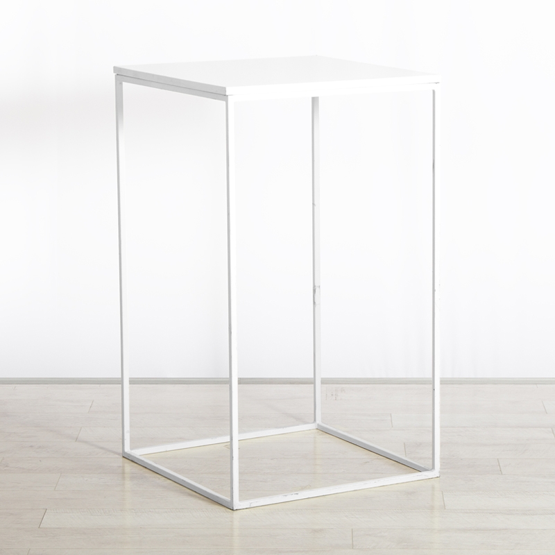 Box Frame High Table White 600 x 600 x 1020h