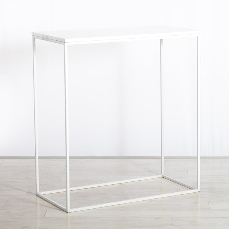 Box Frame High Table White 460 x 920 x 1020h