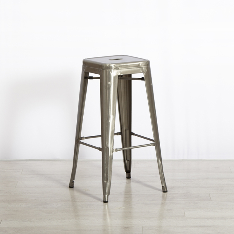 Silver Tolix Style Stool