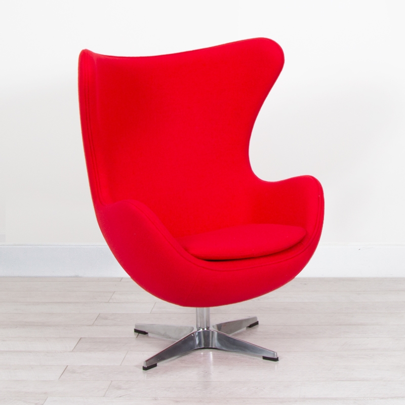 Egg Chair - Red Fabric