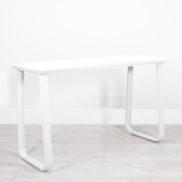 Utah Double Poseur Table - White Base White Top Utah Double Poseur Table - White Base White Top
