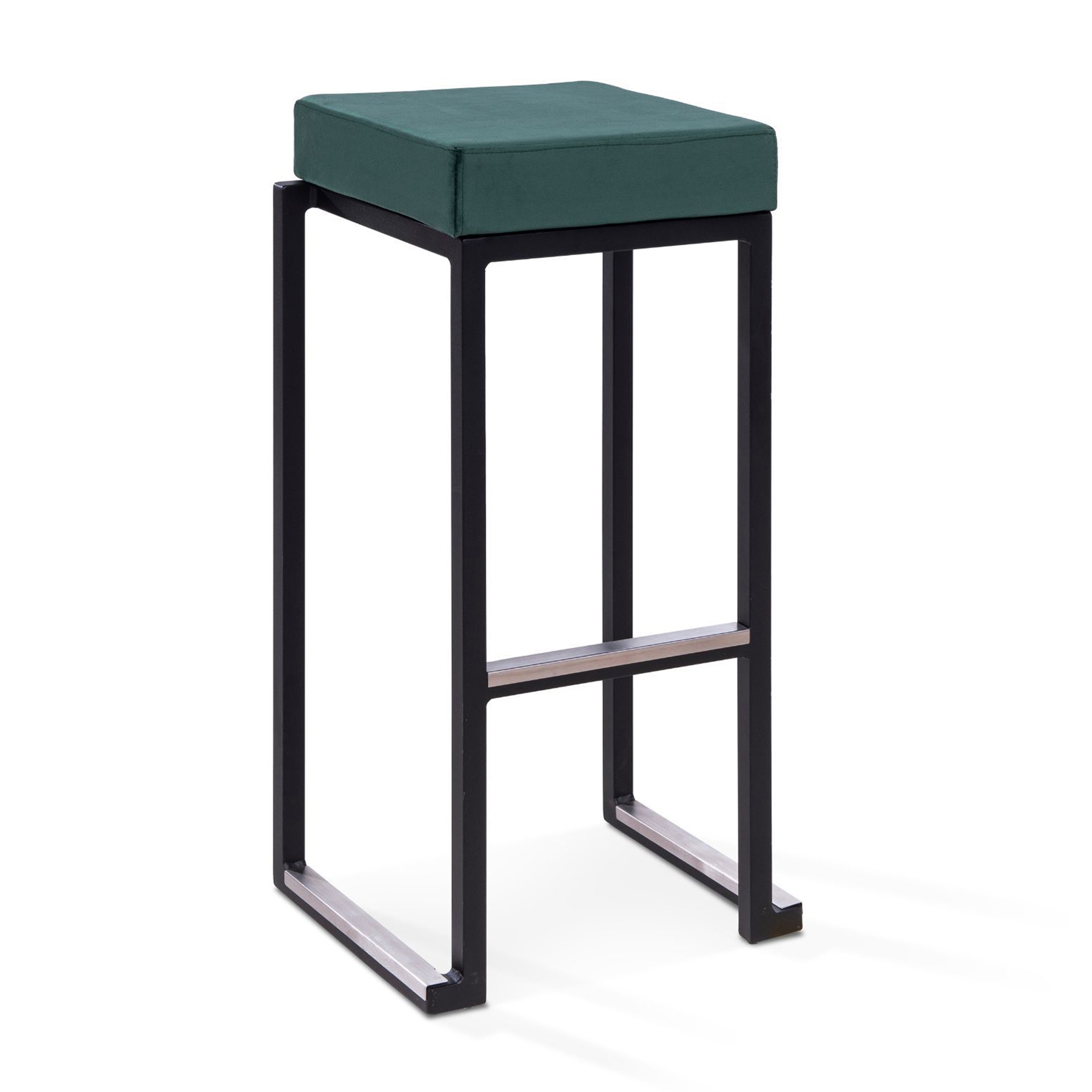 Nevada Stool - Black Base Green Pad