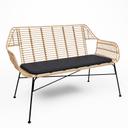 Miami Sofa - Natural With Black Pad