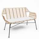 Miami Sofa - Natural With White Pad