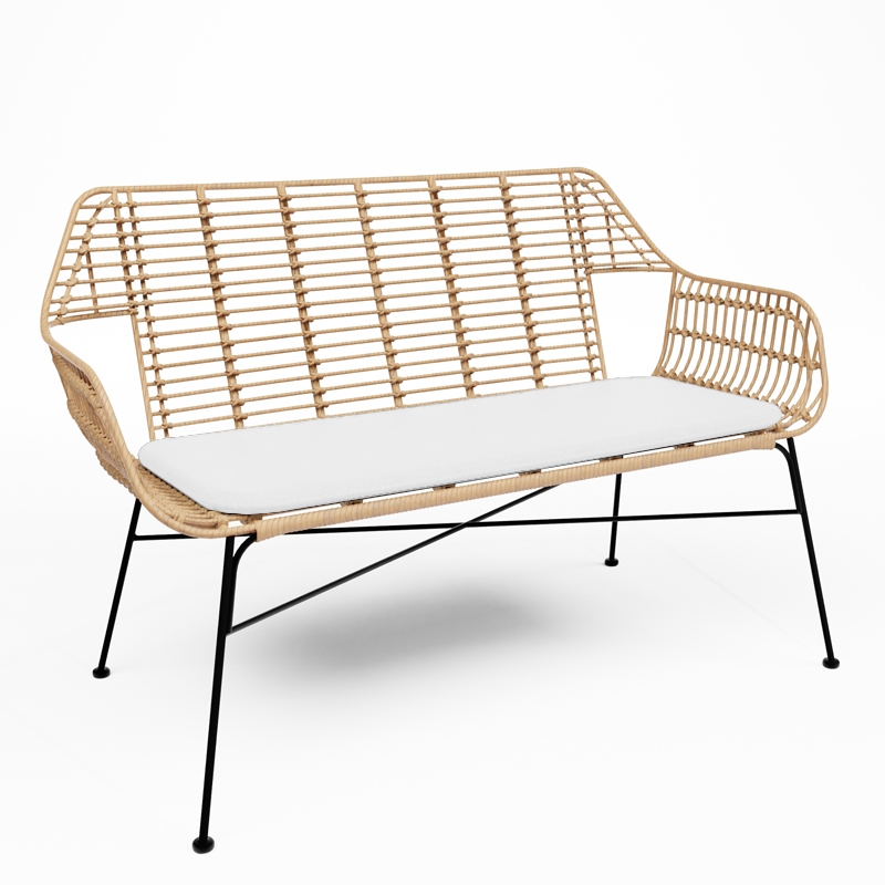 Miami Sofa - Natural With White Pad