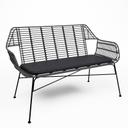 Miami Sofa - Black with Black Pad
