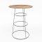 Black Spire Poseur Table - Rust Top