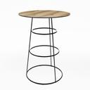 Black Spire Poseur Table - Oak Top