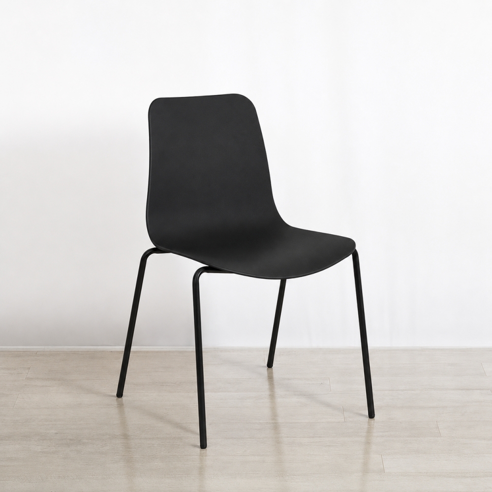 Curve Stacking Chair - Black