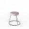 Black Chrome Low Spire Stool - Pink Pad