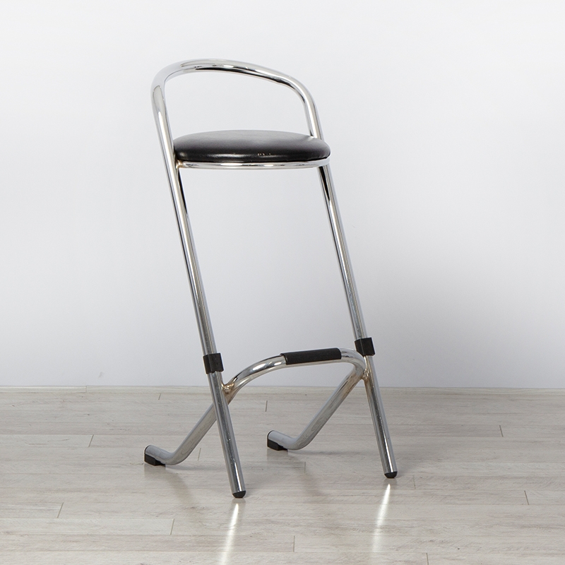 Chrome Stool - Black Pad