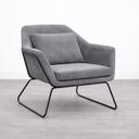 Compton Armchair - Grey Velvet