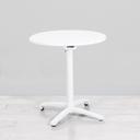 700mm White Round Bistro Table - White Frame