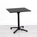 700mm Black Square Bistro Table - Black Frame