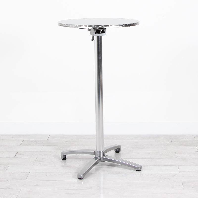 600mm Chrome Round Poseur Table - Chrome Frame