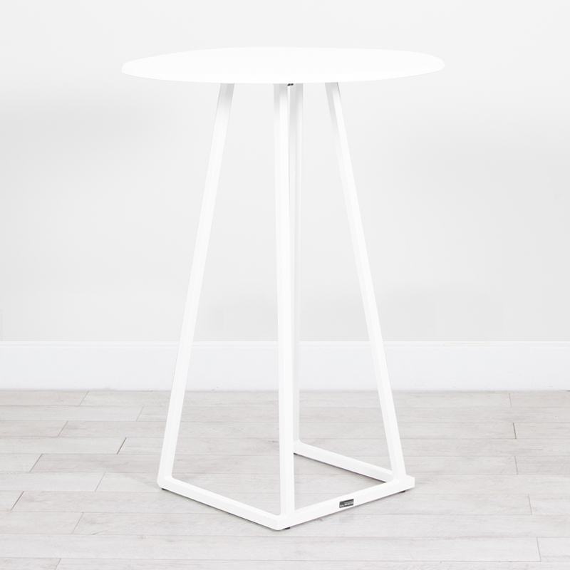 Dallas Round Poseur Table - White