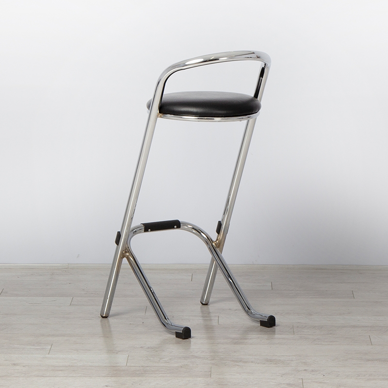 Chrome Stool - Black Pad