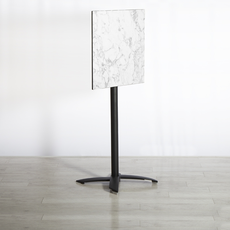 600mm White Marble Square Poseur Table