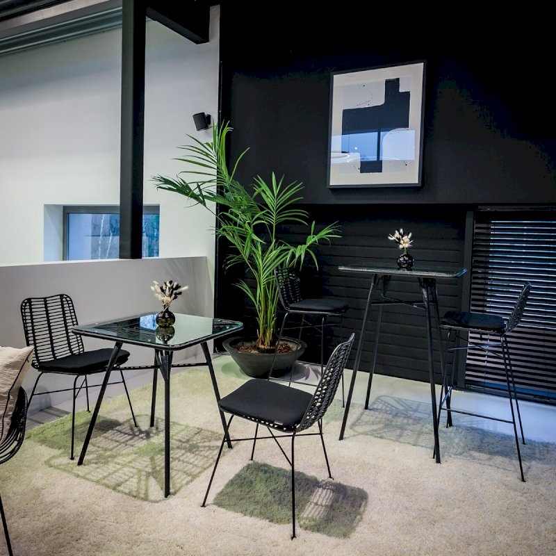 Miami Chair - Black with Black Cushion