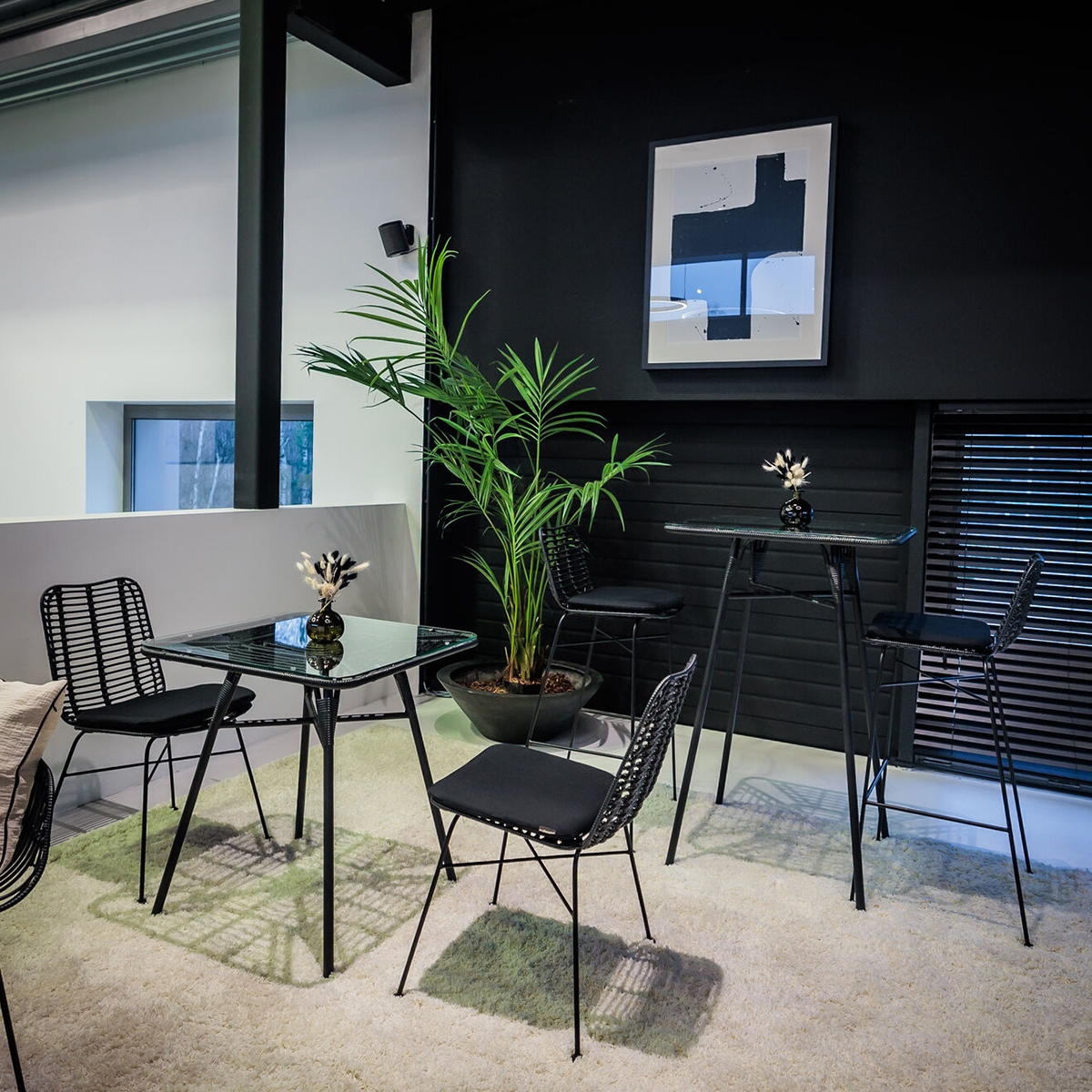 Miami Chair - Black with Black Cushion