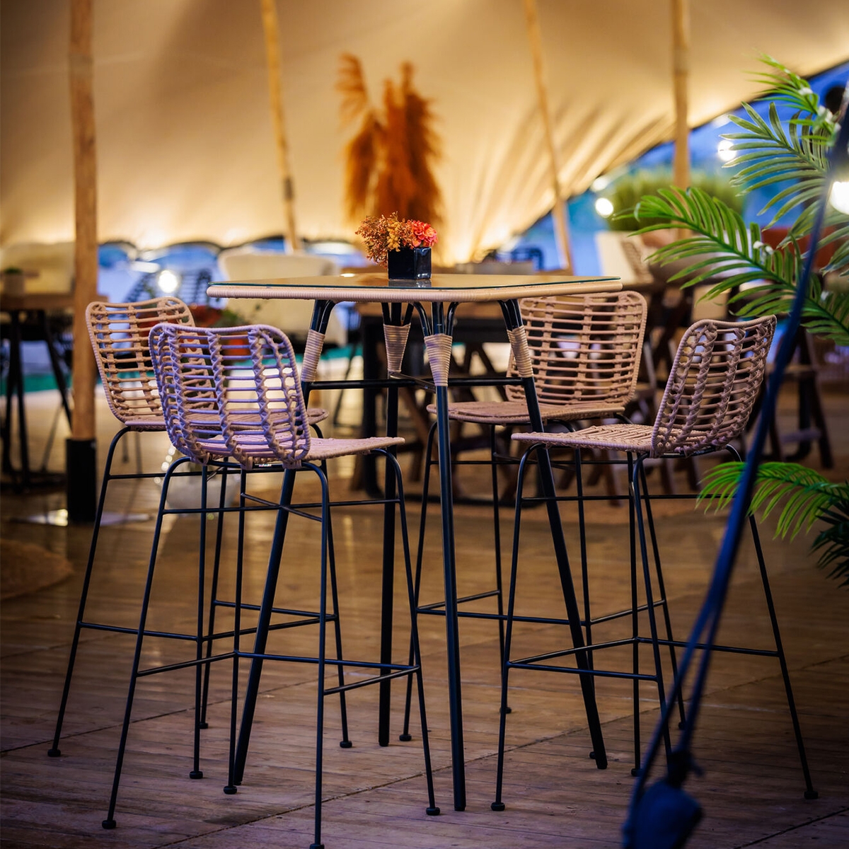 Miami Poseur Table - Natural