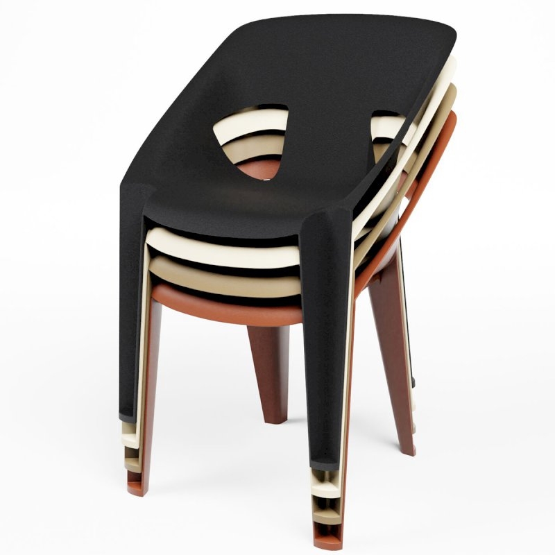 Ark Stacking Chair - Black