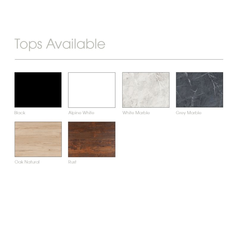 Utah Double Poseur Table - Black Base Black Top