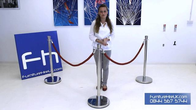 Rope Barrier Demo - Furniture Hire UK