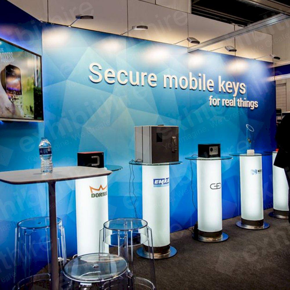 Our Illuminated Bar Tables are sure to impress at your exhibition stand.