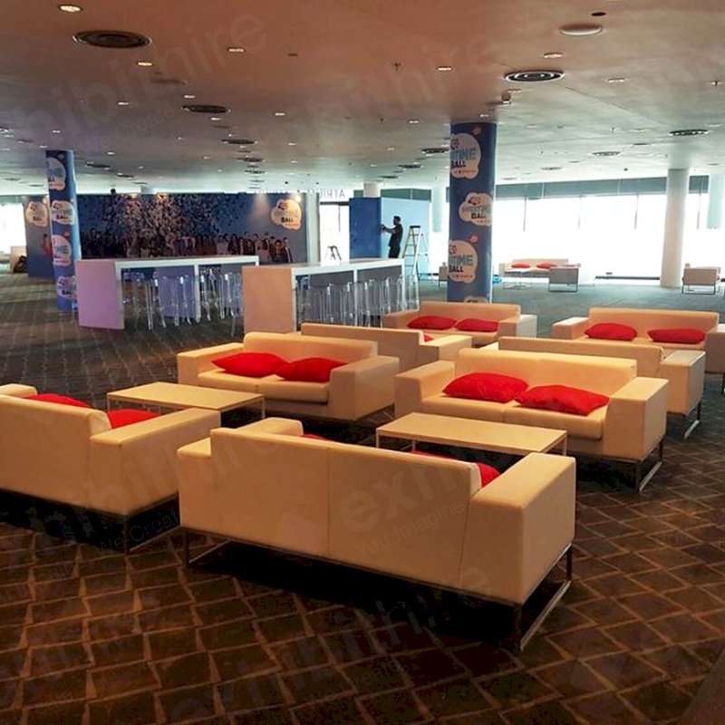 Lay Sofa - White Leather