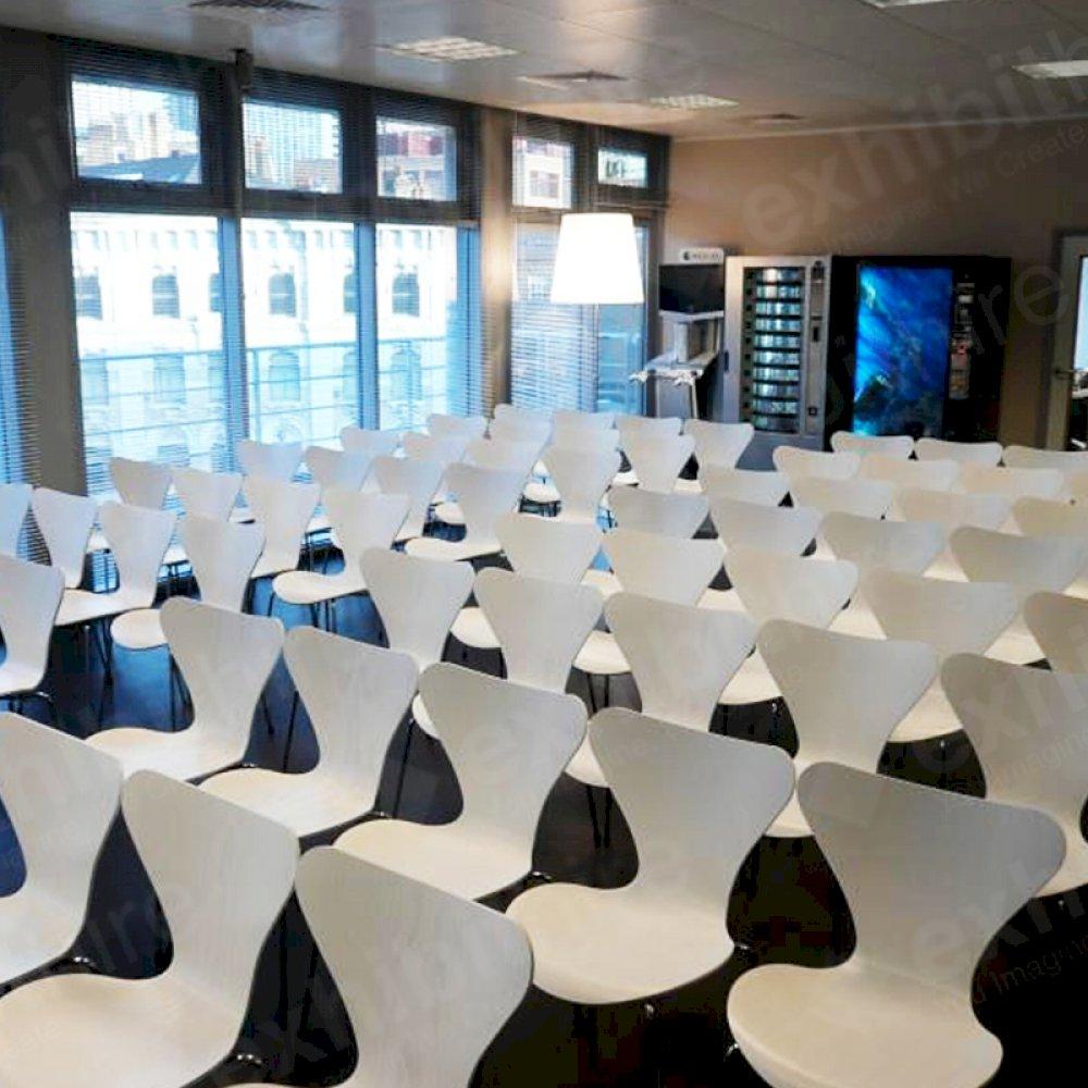 The Series 7 Chair is a modern and simple chair that is seen at exhibitions and events up and down the country.