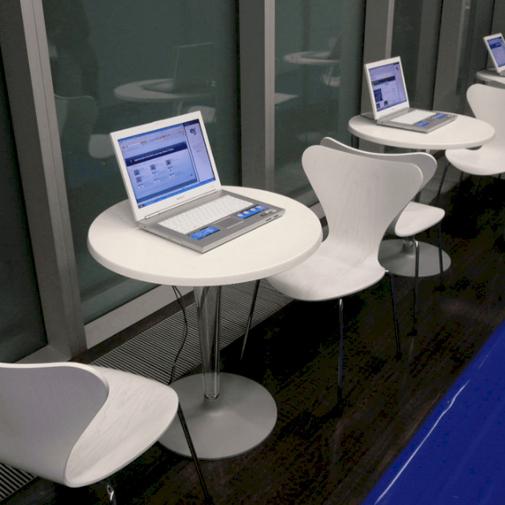 Contemporary and sleek furniture perfect for events and exhibitions.