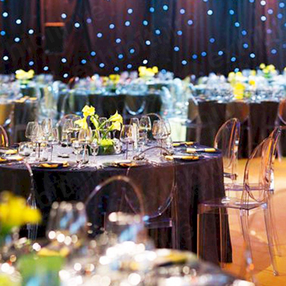 Our Victoria Ghost Chairs at a stunning banquet.