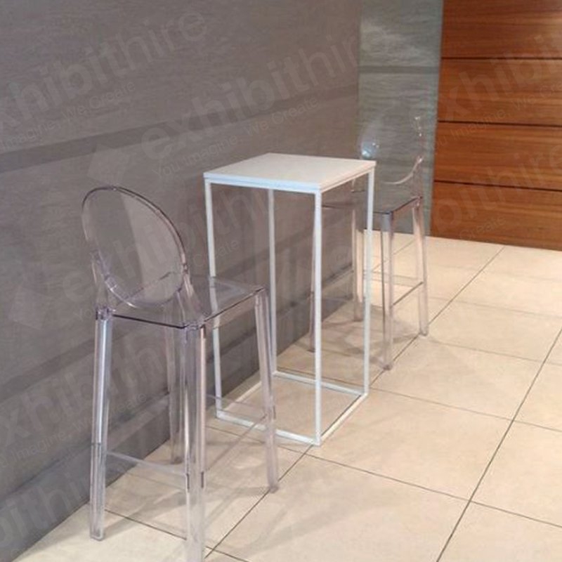 Box Frame High Table White 460 x 460 x 1020h