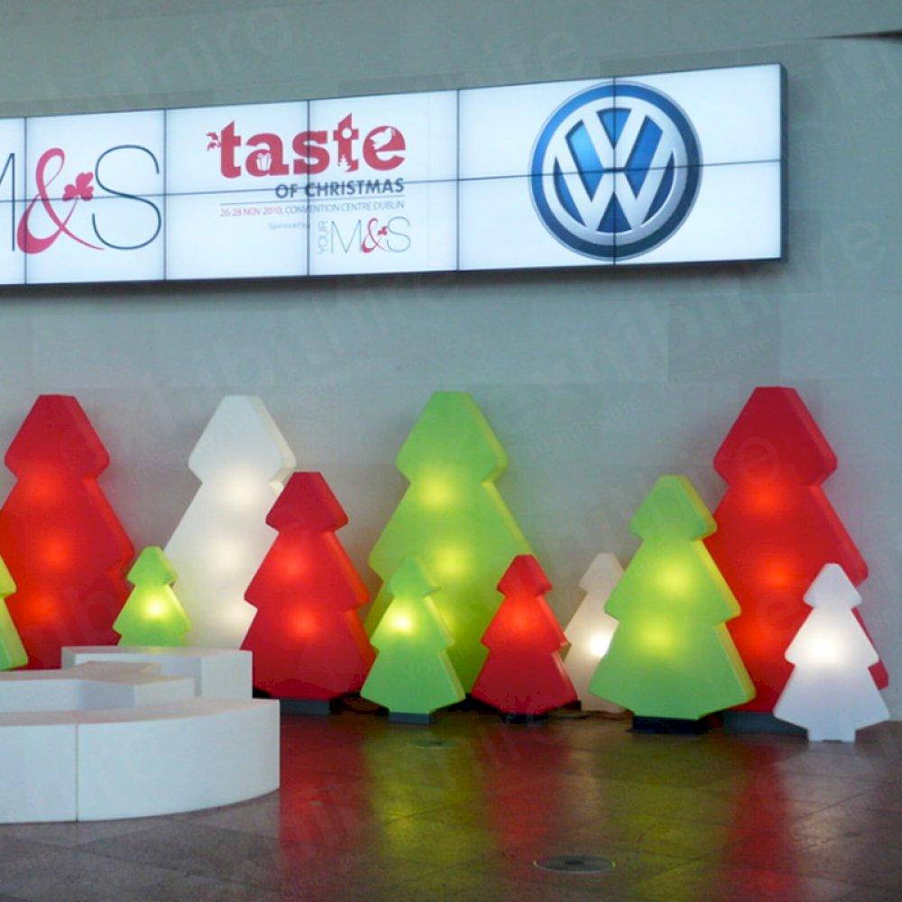 Our Illuminated Christmas Trees are sure to bring Christmas festivity to any event. Available in white, red or green in a range of sizes.