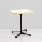 600mm White Marble Square Bistro Table - Black Frame