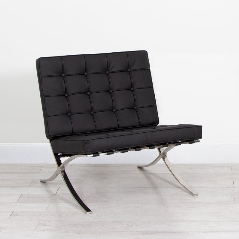 Black Barcelona Style Chair