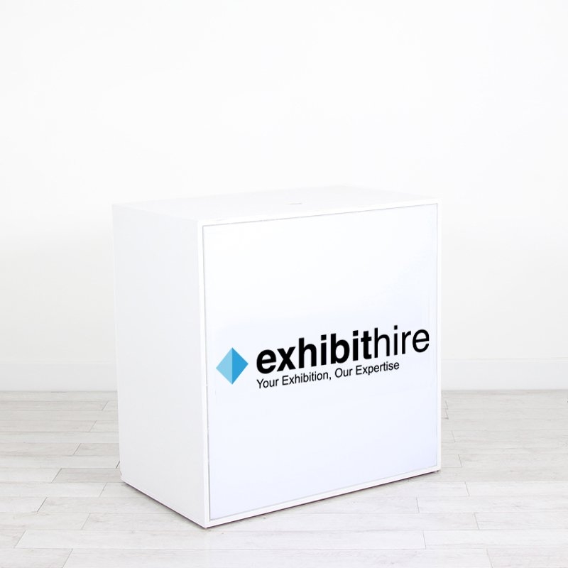 Illuminated Reception Counter White 1000 x 600 x 1000