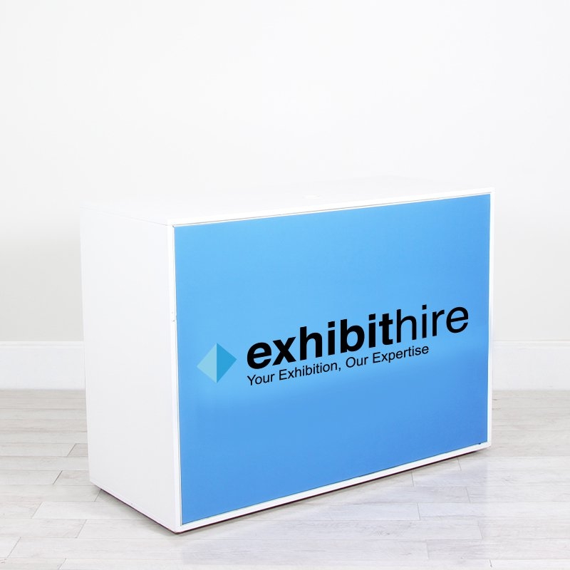 Illuminated Reception Counter White 1400 x 600 x 1000