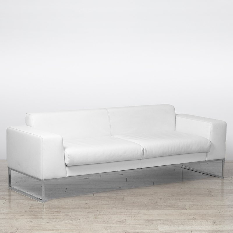 Lay Sofa Large - White Leather